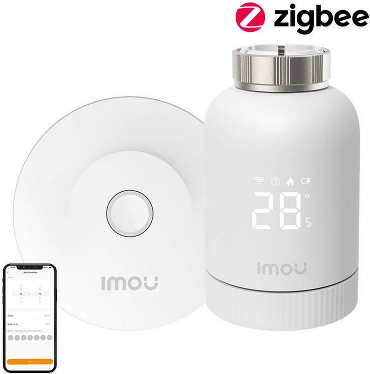 Imou Kit Termostato. Comprende Hub ZG2-EU E Valvola TRV1. Tramite L Sipossono Comandare Tutte Le Periferiche Zigbee Di Imou. La TRV1 ZG2-EU VALVOLTRV1.1