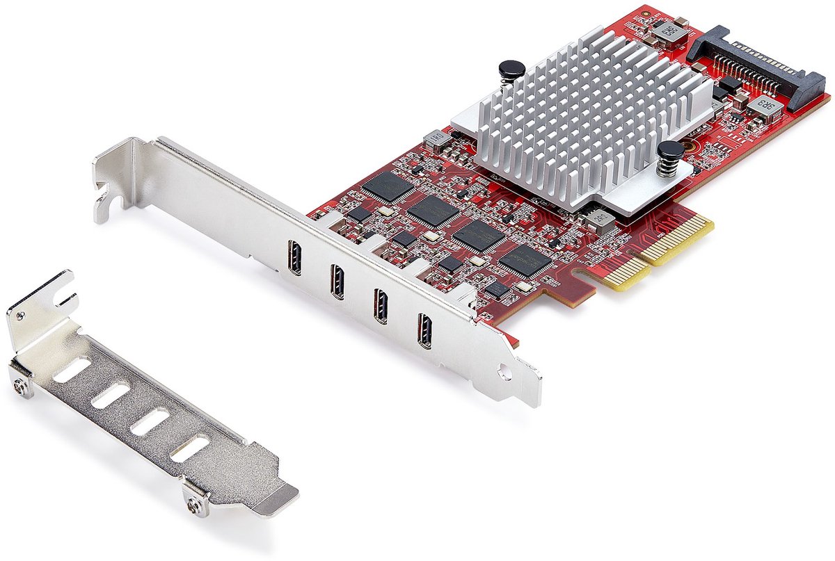 Startech Scheda Pcie Usb-C A 4 Porte Controller PCI/4 USB Type-C 3.2 P10Q4C-USB-CARD