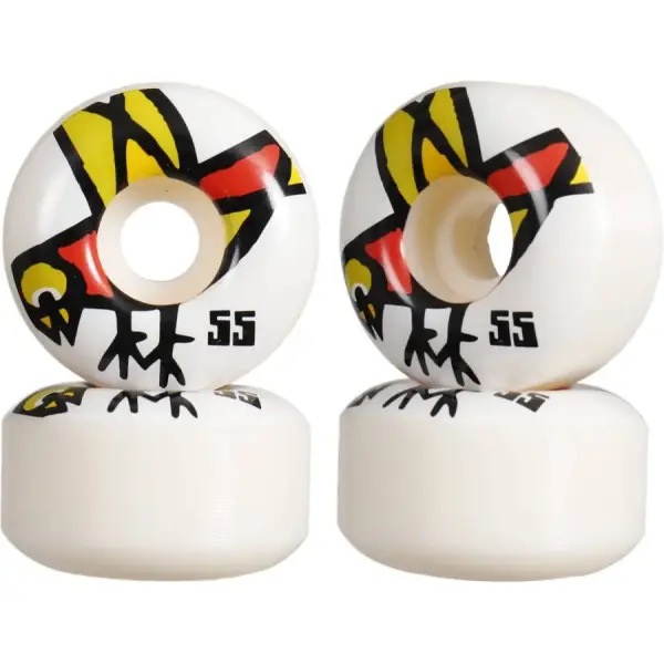 Skateboard Hjul Girl Pictograph 99A 4-Pack (55mm - Vit/Grön/Orange)