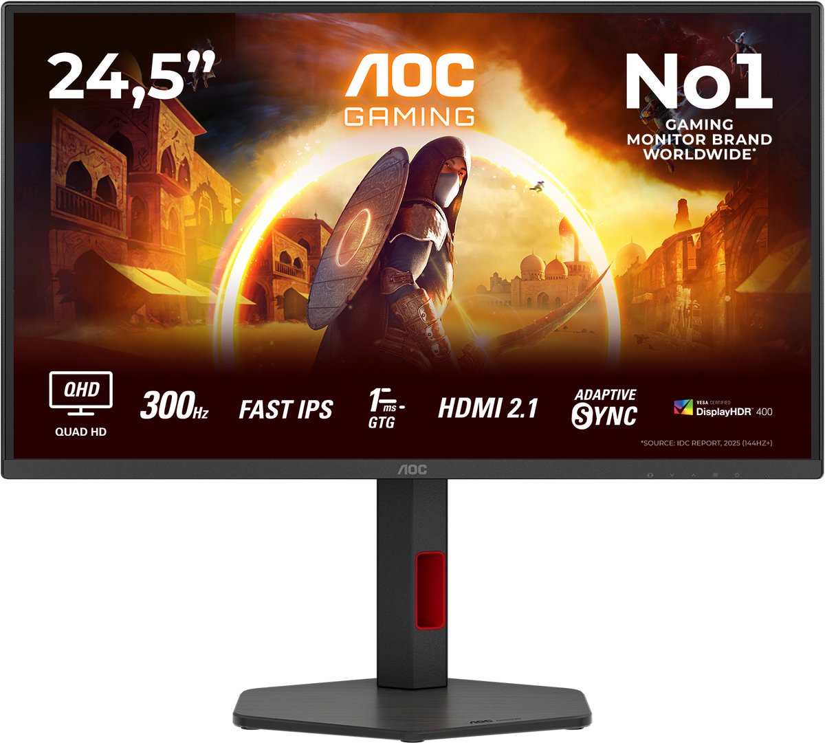 Aoc Monitor 24 5 Ips 2560x1440 Reg Alt Q25G4SR