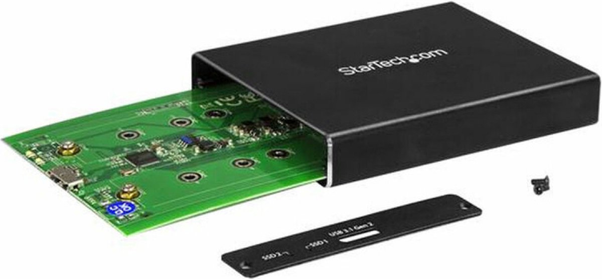 Startech Box Esterno USB 3.1 (10Gbit/s) A 2 Slot - Enclosure M.2 Ngff SSD Sata Raid Usb-C Usb-A Alluminio SM22BU31C3R