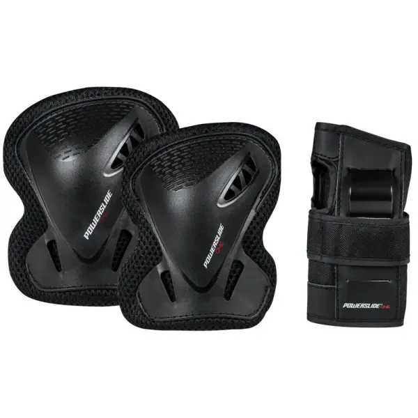 Skyddsset Powerslide One 3-pack (S - Svart)