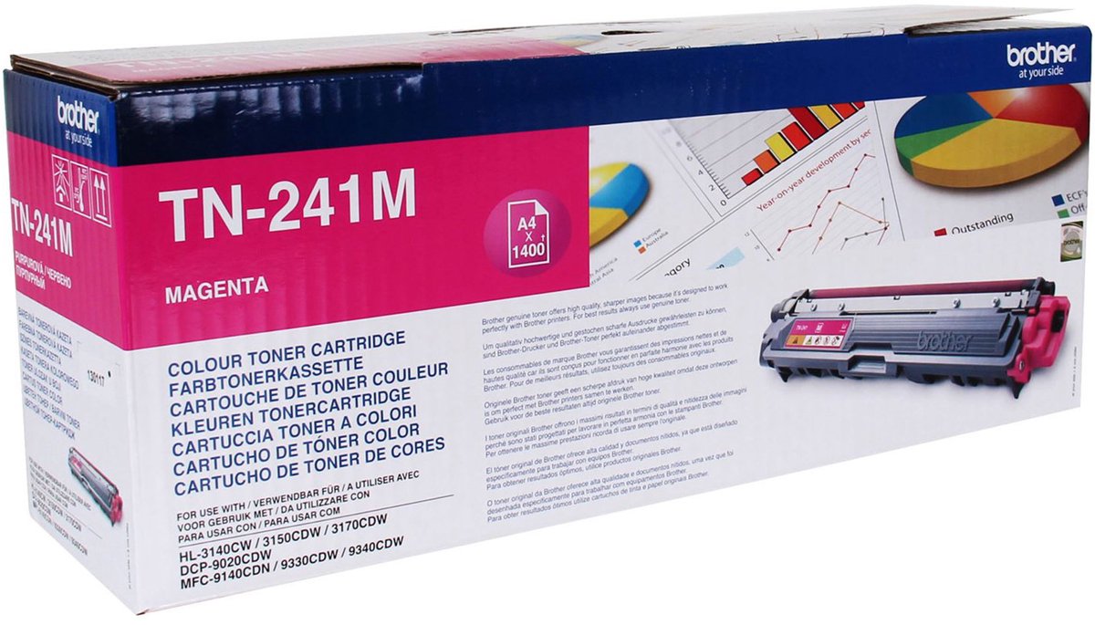 Brother Toner Magenta HL3140CW-3150CDW-3170CDW Durata 1400 Pagine TN241M