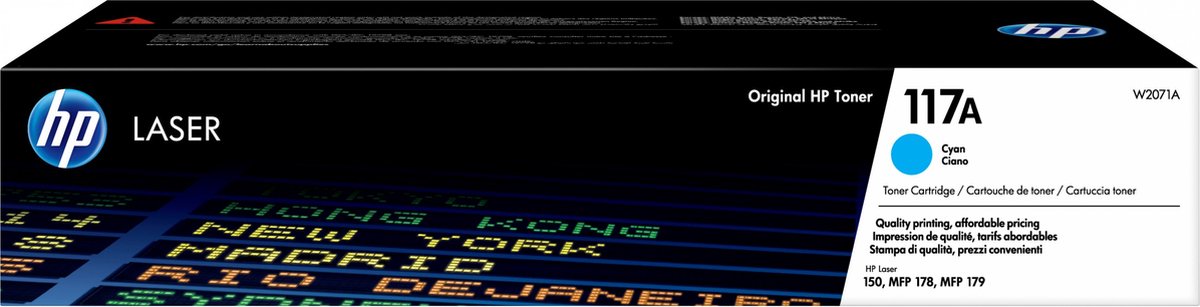 Hp Cartuccia Toner Ciano Per Stampante Laser Originale 117A W2071A