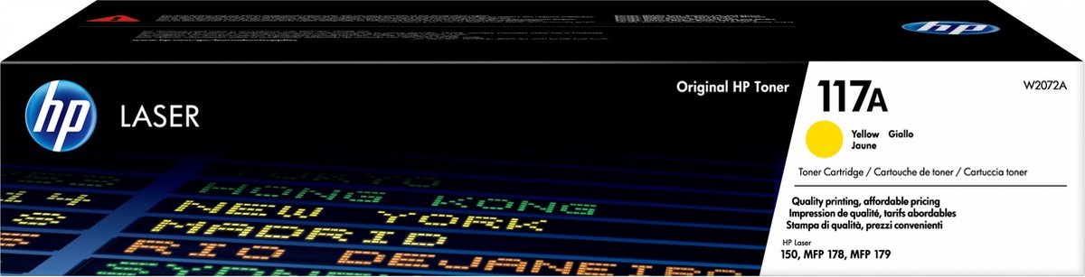 Hp Cartuccia Toner Giallo Per Stampante Laser Originale 117A W2072A