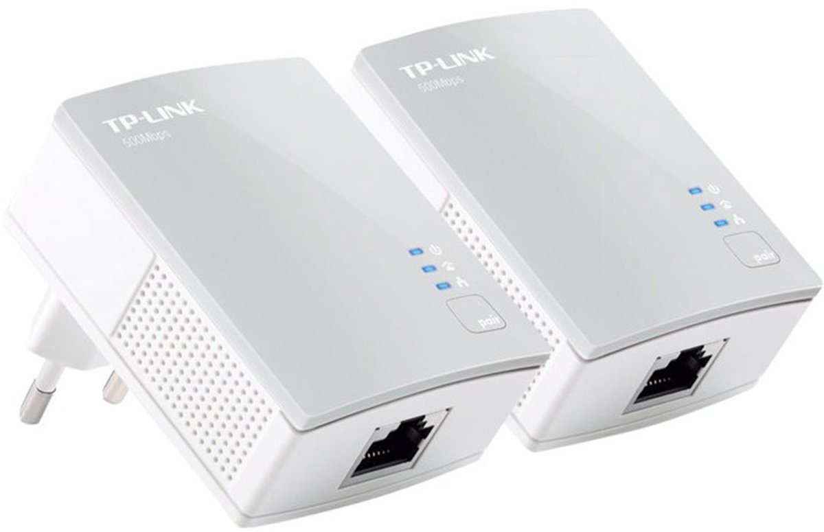 Tp-Link Powerline Starter Kit Qualcomm 1 10/100Mbps Port 600Mbps Ultra Compact Size Homeplug Av Green Plug And Play TL-PA4010 KIT