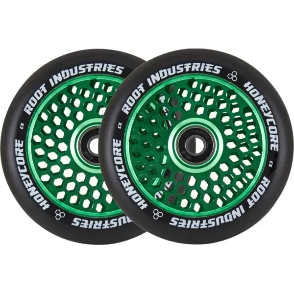 Hjul Til Løbehjul Root Honeycore Sort 110mm 2-Pak (110mm - Grøn)