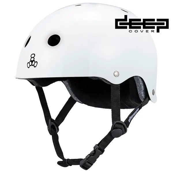 Hjelm Triple Eight Deep Cover (XS-S - White Glossy)