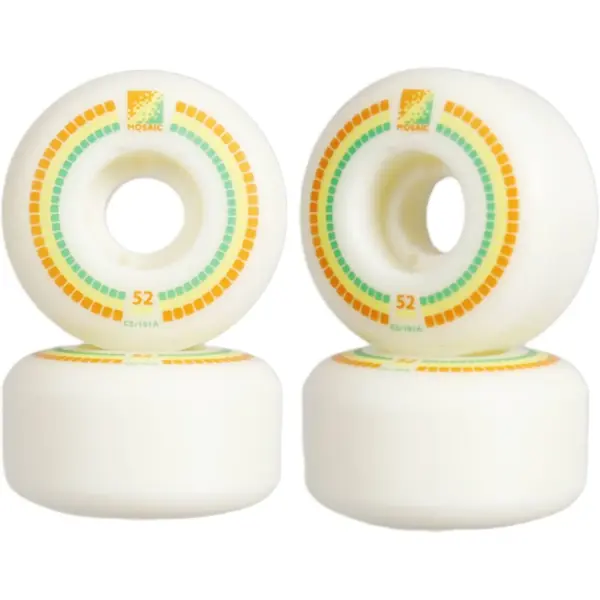 Skateboard Hjul Mosaic CS Classic 101A 4-Pack (52mm - Vit/Orange/Gul)
