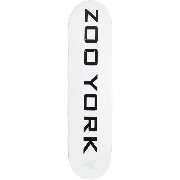 Skateboard Deck Zoo York Classic Logo Block (7.75" - Vit)
