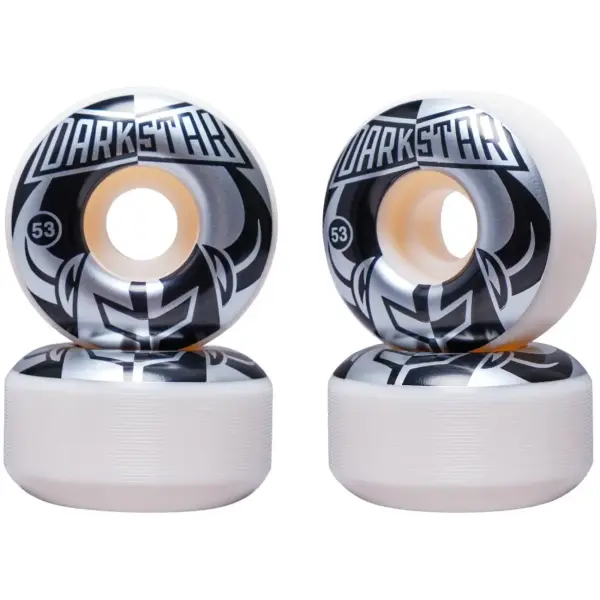 Skateboard Hjul Darkstar Divide 99A 4-Pak (53mm - Hvid/Sølv/Sort)