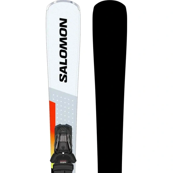 Twintip Ski Salomon E Shortmax + M10 GW (125cm - Hvid)