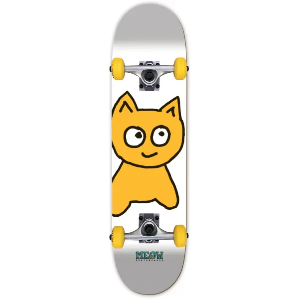 Skateboard Børn Meow Big Cat Soft Top (7" - Hvid)
