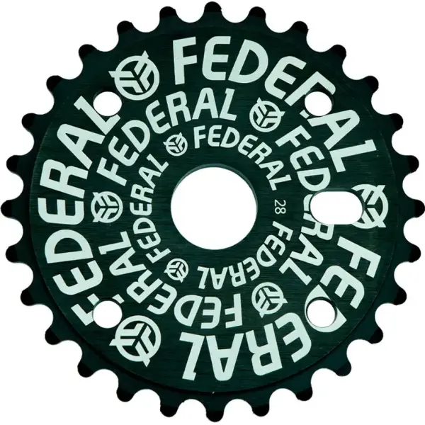 BMX Tandhjul Federal Logo Solid (Svart - 28T)