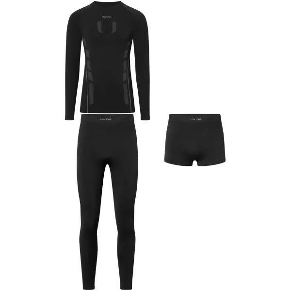 Skiundertøj Viking Eiger 2.0 Base Layer Herre Sæt (S - Sort)