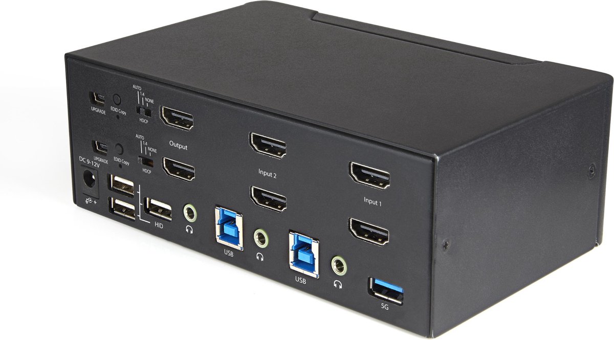 StarTech Switch KVM HDMI 2.0 2 Puertos Doble Monitor 4K 60Hz UHD HDR