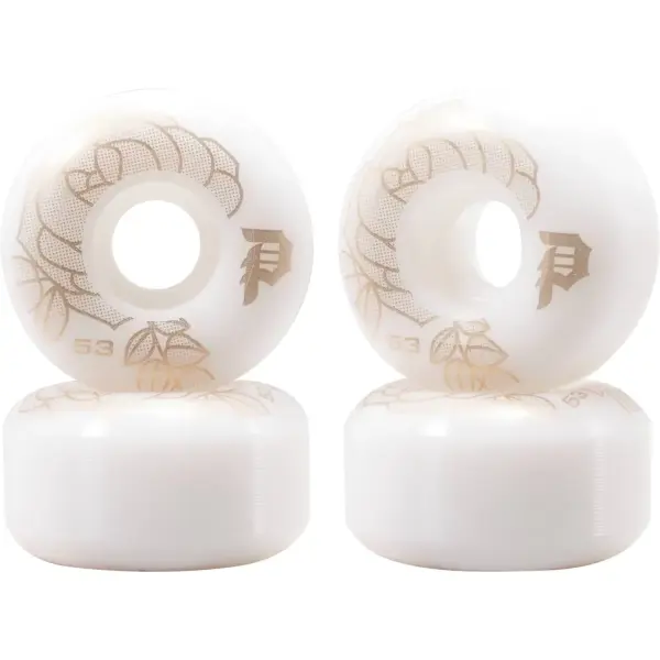 Skateboard Hjul Primitive Rosa 101A 4-Pak (53mm - Hvid/Guld)