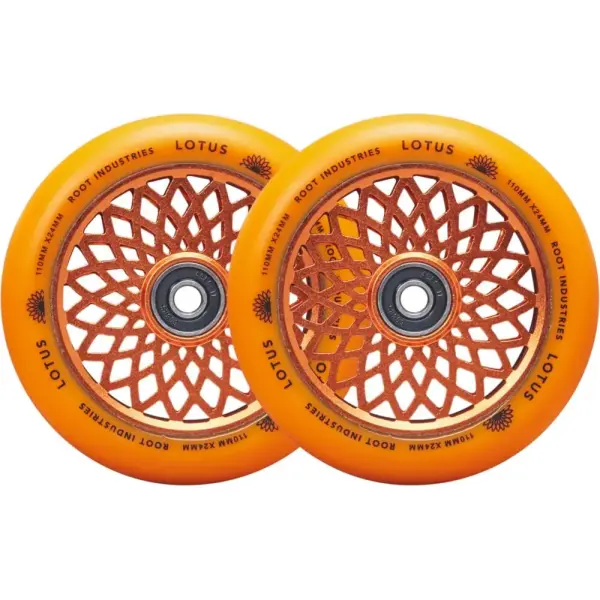 Hjul Til Løbehjul Root Lotus 2-Pak (110mm - Radiant Orange)
