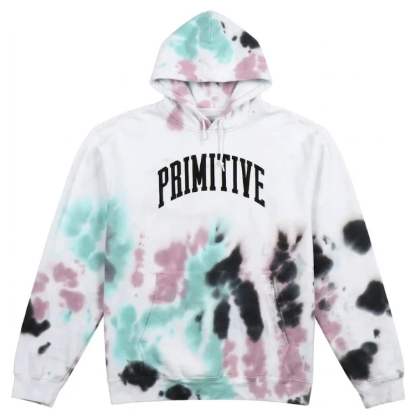Primitive Collegiate Washed Fleece Hættetrøje (M - Hvid)