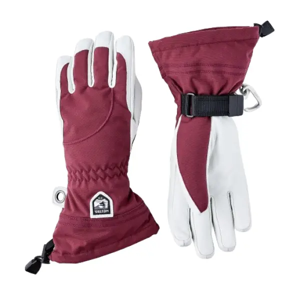 Handsker Hestra Heli Ski Dame (6 - Bordeaux/Offwhite)