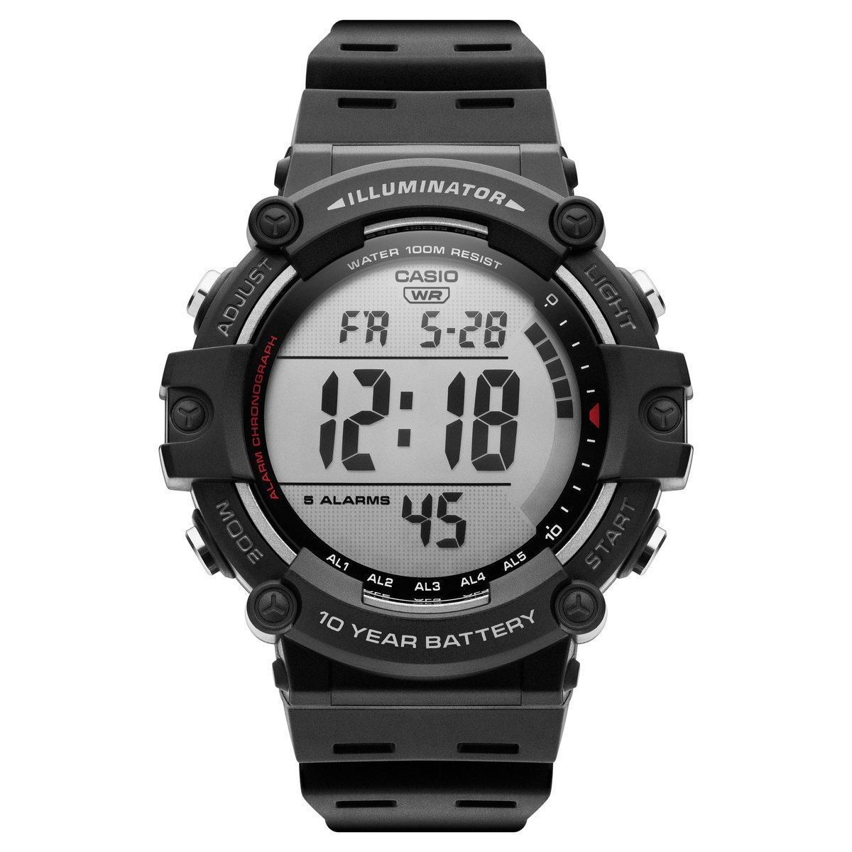 Reloj de pulsera CASIO Sports - AE-1500WH-1AVEF correa color: Negro Dial LCD Hombre