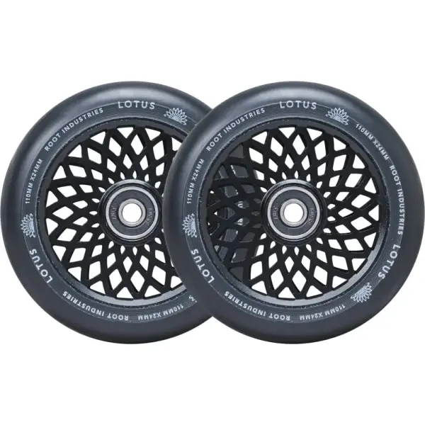 Hjul Til Løbehjul Root Lotus 2-Pak (110mm - Black/Black)