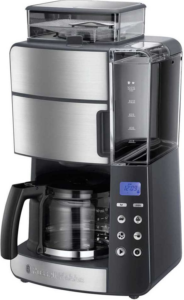 Russell Hobbs Grind and Brew Glass Carafe Totalmente automática Cafetera combinada 1,25 L