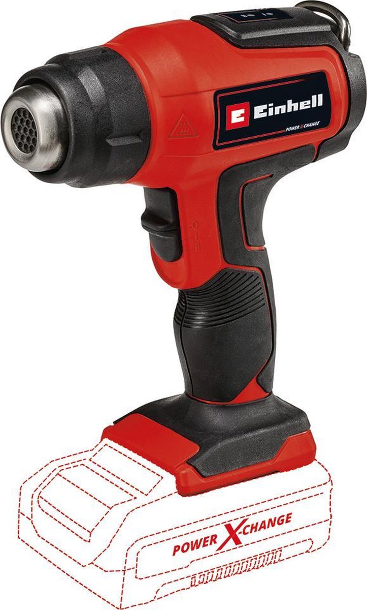 Einhell TE-HA 18 Li Pistola de aire caliente 200 l/min 550 °C Negro, Rojo