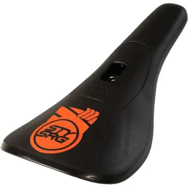 BMX Satula Stay Strong Fast Chevron Plastic (Musta/Oranssi)