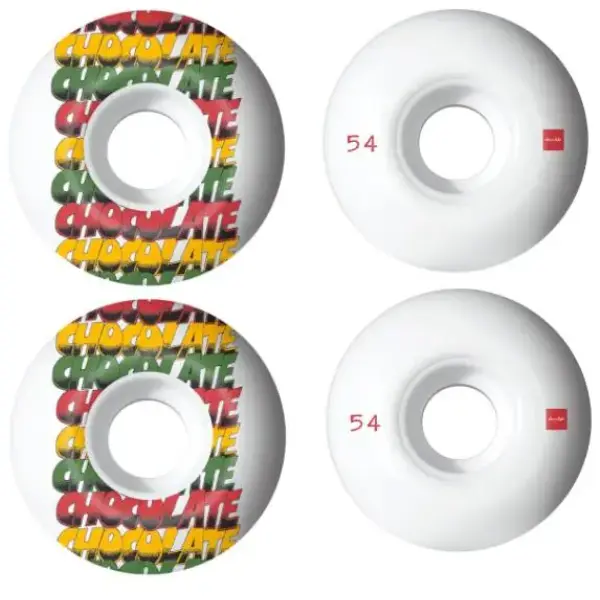 Skeittilaudan Renkaat Chocolate Sound System 99A 4-Pakkaus (54mm - Vihreä/Punainen/Keltainen)
