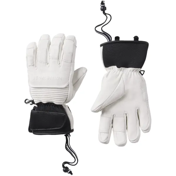 Käsineet Whitespace Leather Riding (S-M - Valkoinen)