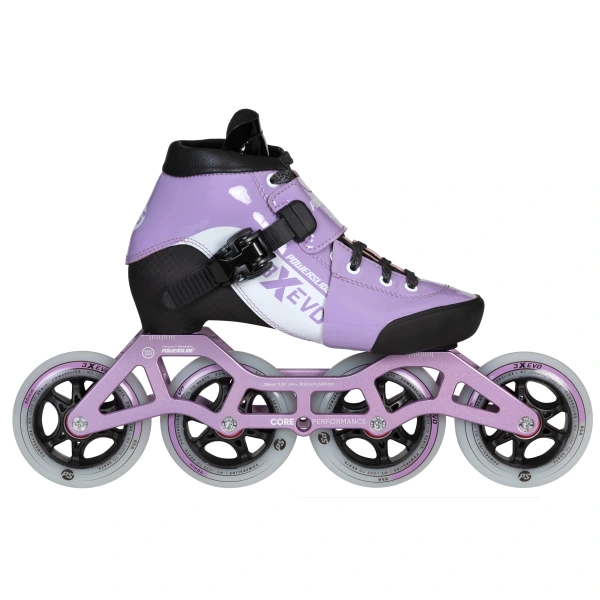 Powerslide 3X Evo Säädettävä Inline Speed Skates Lasten (Lavender - 31-34)