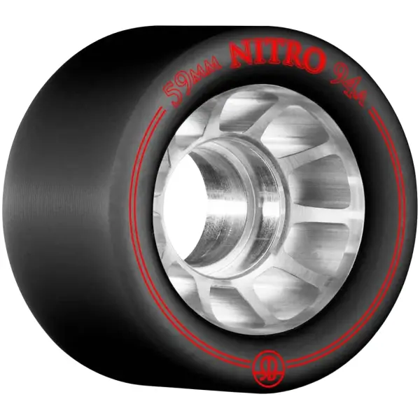 Roller Derby Rollerbones 59mm Nitro Renkaat 8-Pakkaus (Musta - 94A)