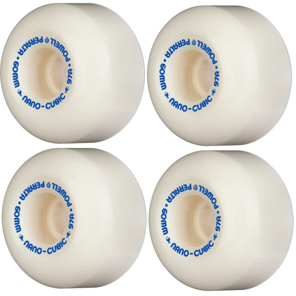 Powell Peralta Dragon Nano Cubic rullalautapyörät 4-Pakkaus 4-Pa (60mm - Valkoinen)