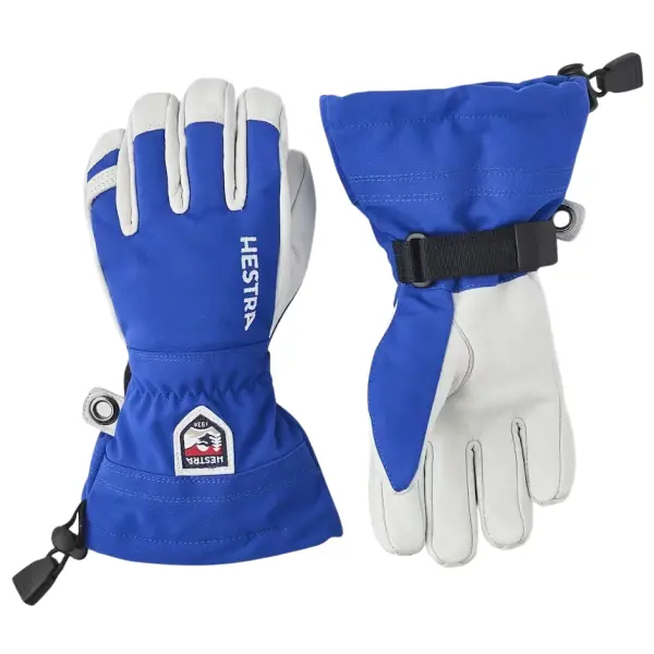 Hestra Army Leather Heli Ski Jr Hanskat (4 - Royal Blue)
