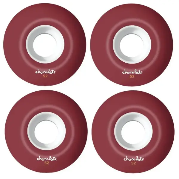 Skeittilaudan Renkaat Chocolate OG Chunk Staple 99A 4-Pakkaus (52mm - Valkoinen/Punainen)