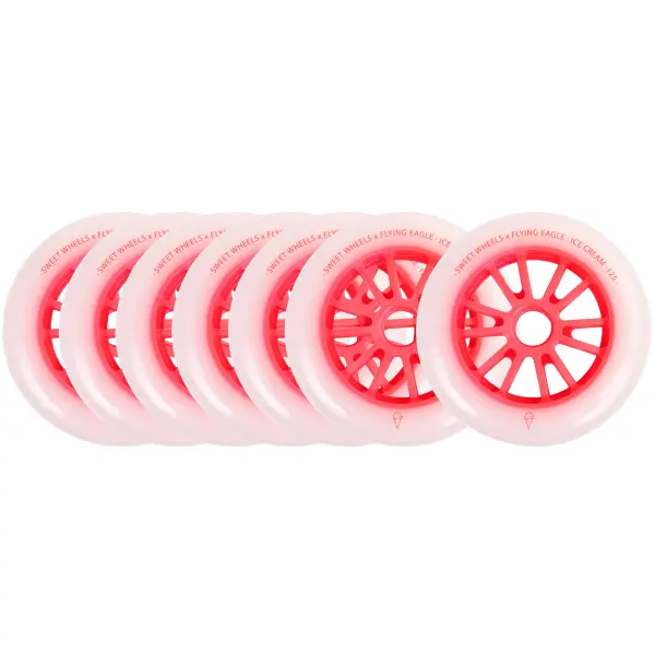 Inline Skate Wheels FlyingEagle Ice Cream Speed (125mm - Red)