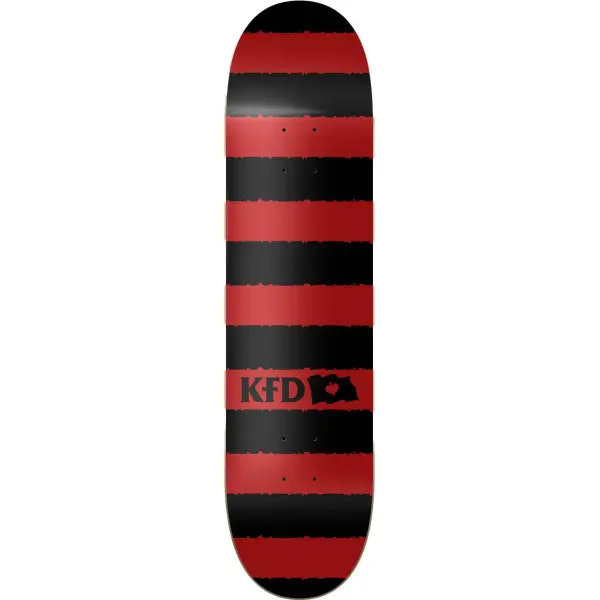 Skateboard Deck KFD Stripes (7.825" - Red)