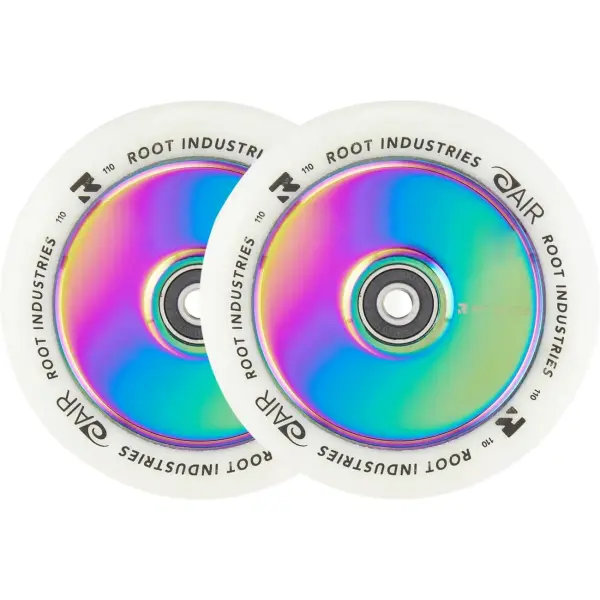 Root Air White Stunt Scooter Wheels 2-pack (110mm - Neochrome)
