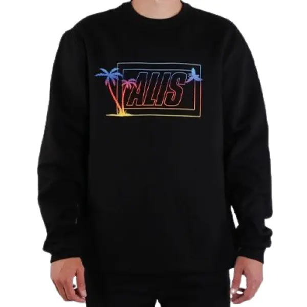 Alis Sunset Box Logo Crewneck (S - Black)