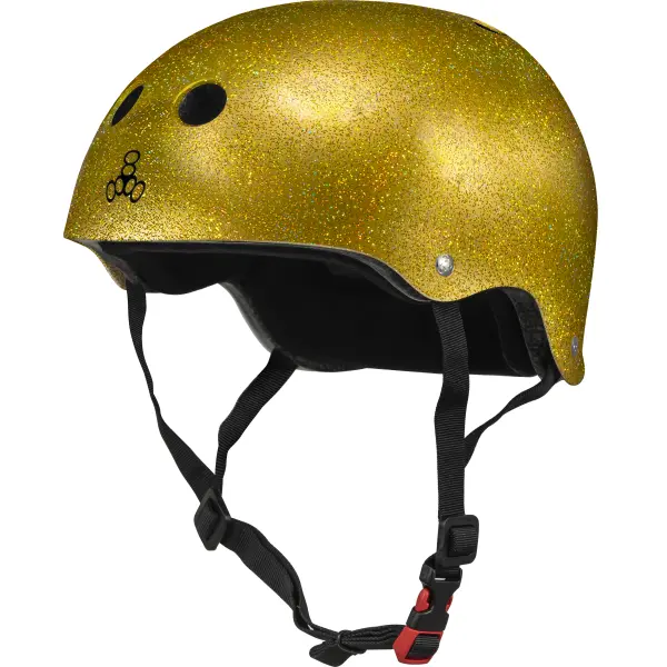 Kypärä Triple Eight Glitter Sweatsaver Skate (XL-XXL - Kulta)