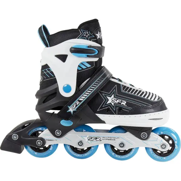 Kids Inline Skates SFR Pulsar Adjustable Blue (Blue - 3-6)