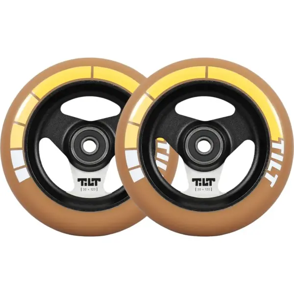 Scootin Renkaat Tilt Stage I Wide 2-Pakkaus (120mm - Gold Stripe)
