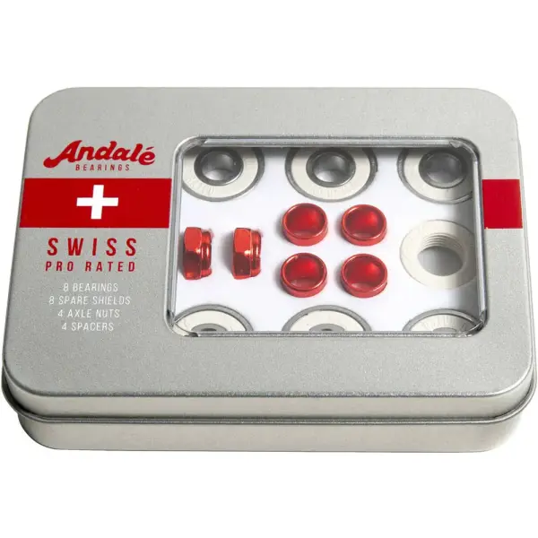 Bearings Andale Swiss Tin Box 8-Pack (Silver)