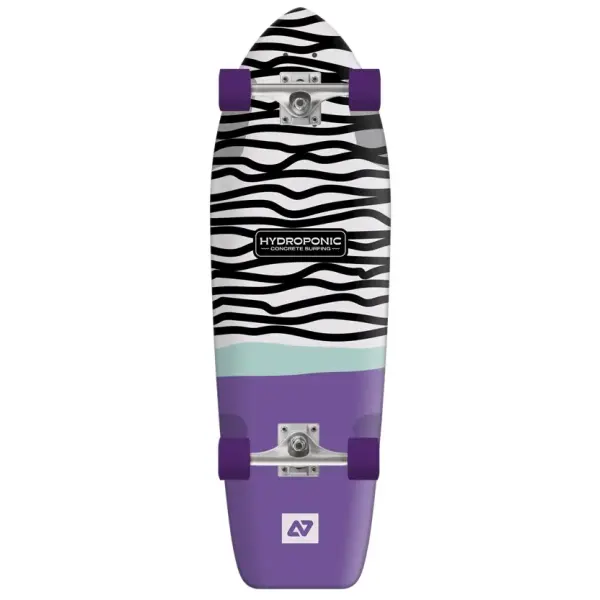 Cruiser Skateboard Hydroponic Square Complete (33" - Concrete Purple)