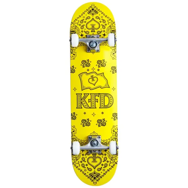 Complete Skateboard KFD Bandana (7.75" - Yellow)