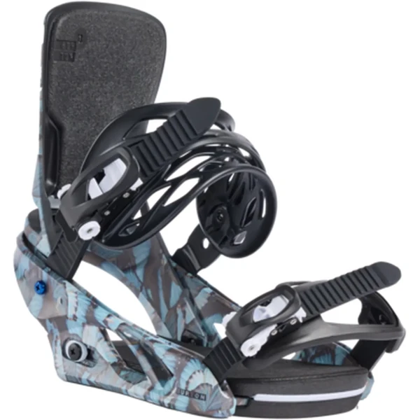 Womens Snowboard Bindings Burton Lexa (Blue Butterflies - 2.5-3.5)