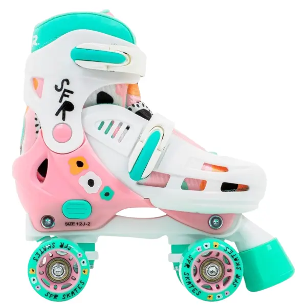 Girls Roller Skates SFR Storm V Adjustable (Flower - 12C-2)