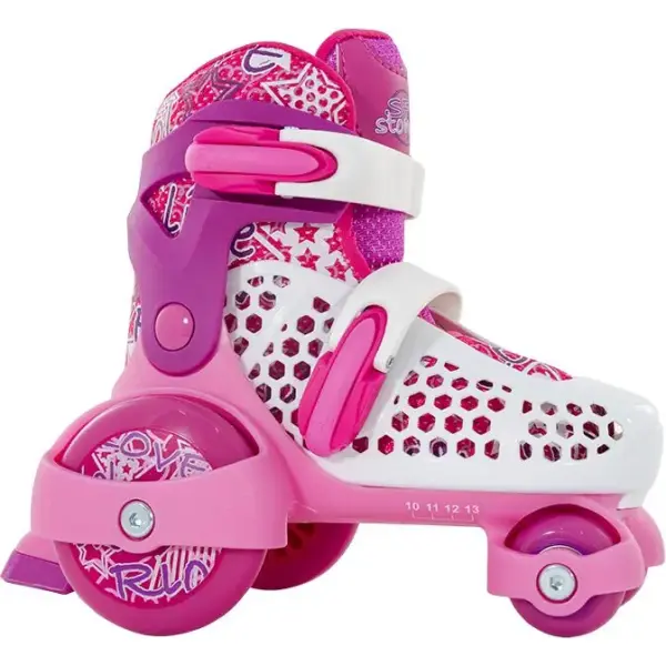 Girls Roller Skates SFR Stomper (White - 10C-13C)
