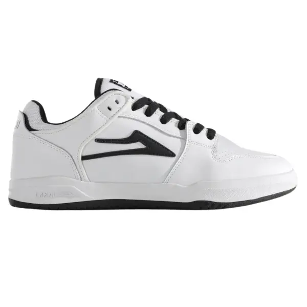 Skate Shoes Lakai Telford Low (White Black Leather - 7.5)